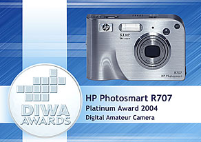 DIWA Award für Hewlett-Packard Photosmart R707  [Foto: DIWA]