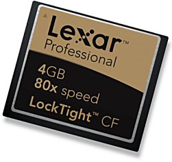 Lexar Lock-Tight CompactFlash-Karte 4 GByte [Foto: Lexar]