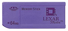 Lexar Media Memory Stick 64 MB [Foto: Lexar Media Inc.]