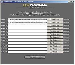 Colormailer EasyPanorama - Bilder hinzufügen [Screenshot: MediaNord]