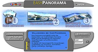 Colormailer EasyPanorama - Startseite [Screenshot: MediaNord]