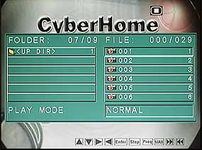 Cyberhome CH-DVD402 - Verzeichnisbaum [Foto: MediaNord]