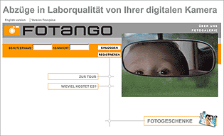Deutsche Fotango Homepage [Screenshot: MediaNord]