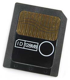 SmartMedia Speicherkarte 128 MByte [Foto: MediaNord]