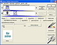 Konfigurierung der Maus- und Stifteigenschaften des Intuos2 von Wacom  per Software [Foto: MediaNord]