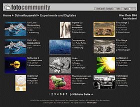 Homepage fotocommunity [Screenshot: MediaNord]