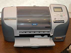 Epson Drucker (Prototyp) mit xD-Picture Card-Steckplatz [Foto: MediaNord]