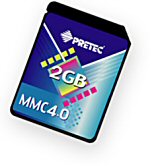 Pretec Multi Media Card 4.0 mit 2 GByte [Foto: Pretec Corporation]