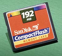 San Disk CompactFlash-Karte 192 MByte [Foto: SanDisk]