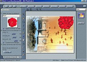 MGI PhotoSuite 4.0 - neues Photo Sprayer-Feature ermöglicht 'Malen mit Bildern' [Screenshot MediaNord]