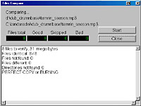 Advanced Explorer - Vergleich von gebrannter CD mit Festplatte [Screenshot: Photoworld]