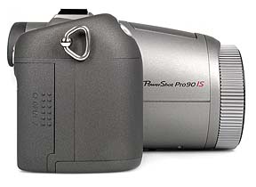 Canon PowerShot Pro90 IS - rechte Kameraseite [Foto: MediaNord]